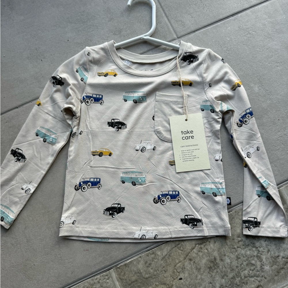 Kyte Baby Car Print Long Sleeve Shirt